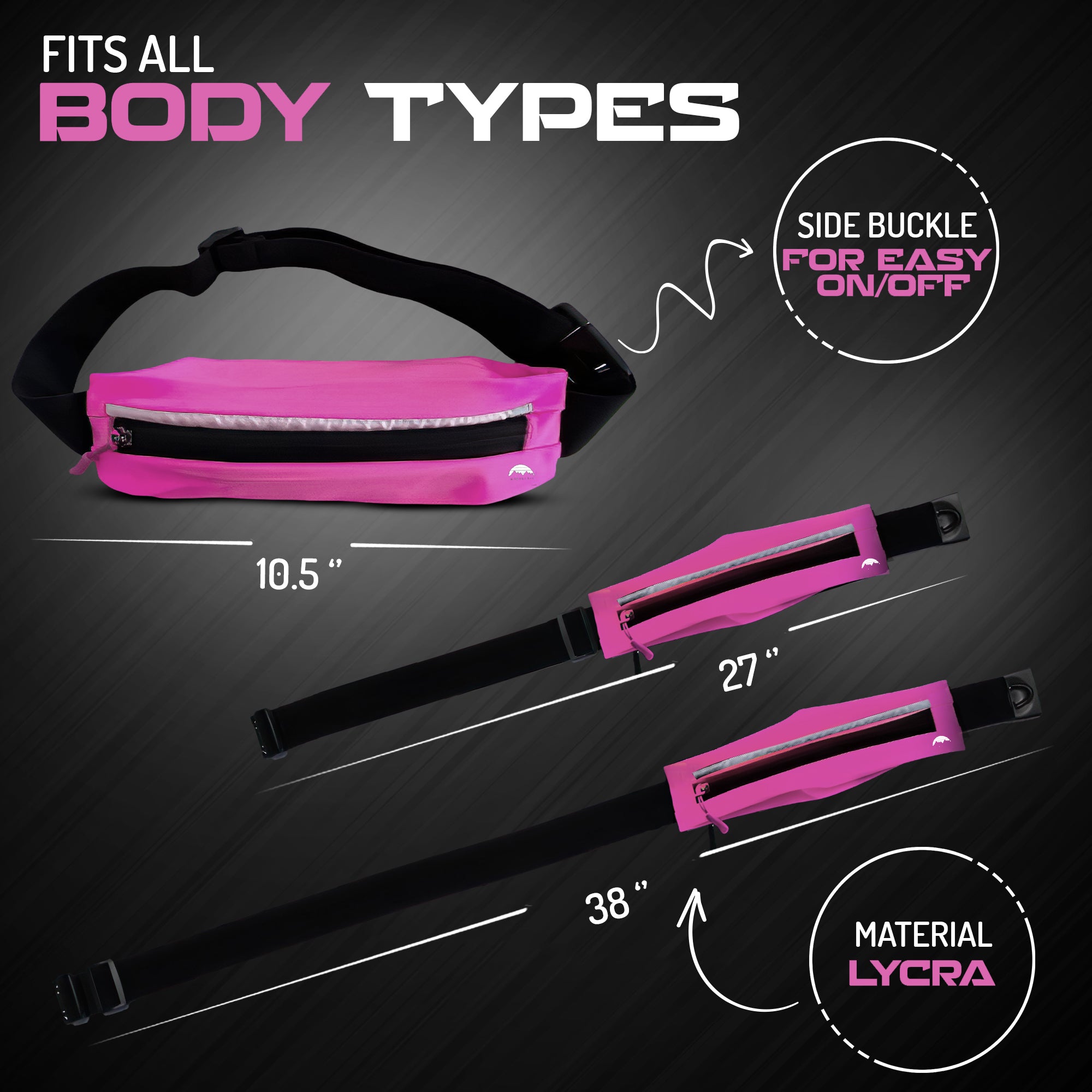 Light Pink LED Belt Bag