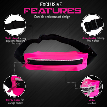 Hot Pink LED Belt Bag