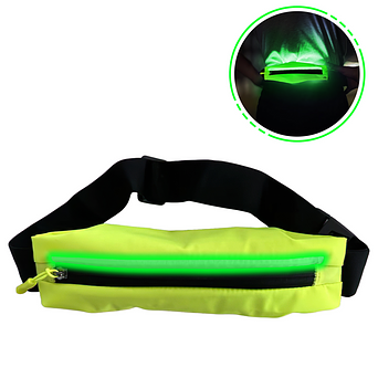 Neon Yellow LED Belt Bag