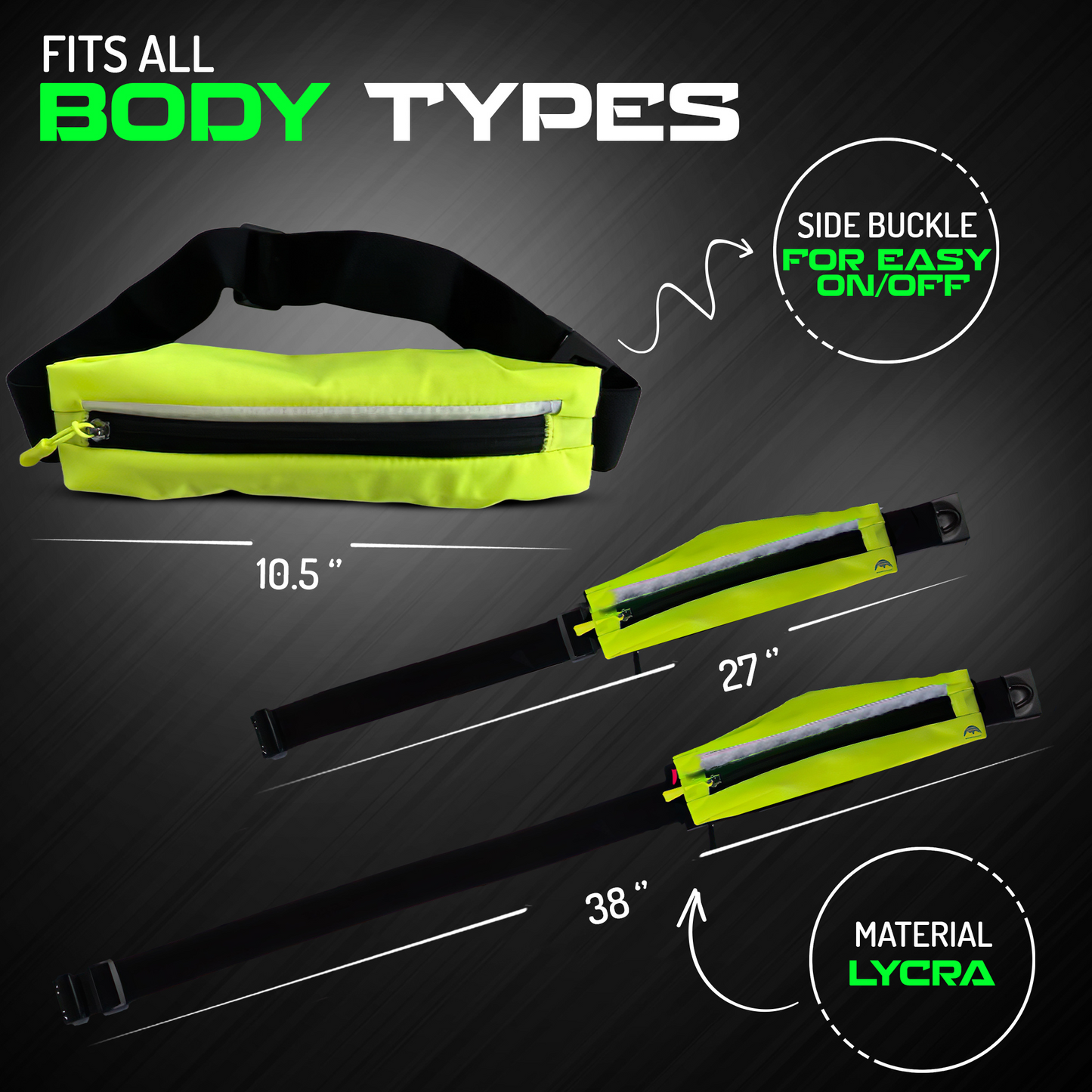 Neon Yellow LED Belt Bag